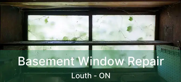Basement Window Repair Louth - ON