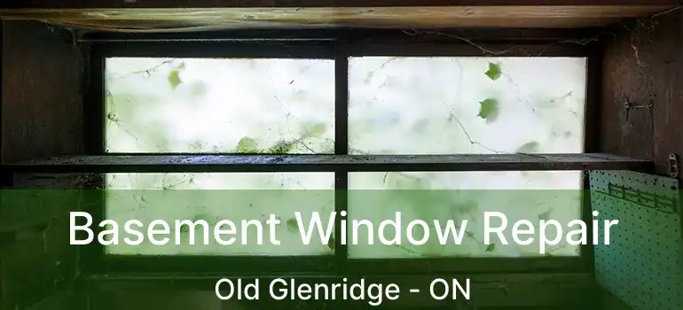 Basement Window Repair Old Glenridge - ON