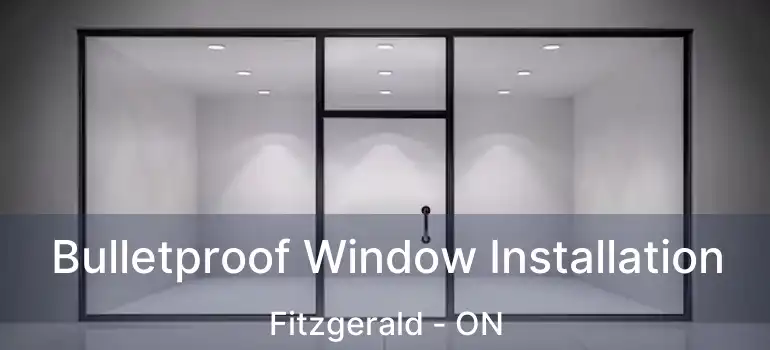  Bulletproof Window Installation Fitzgerald - ON