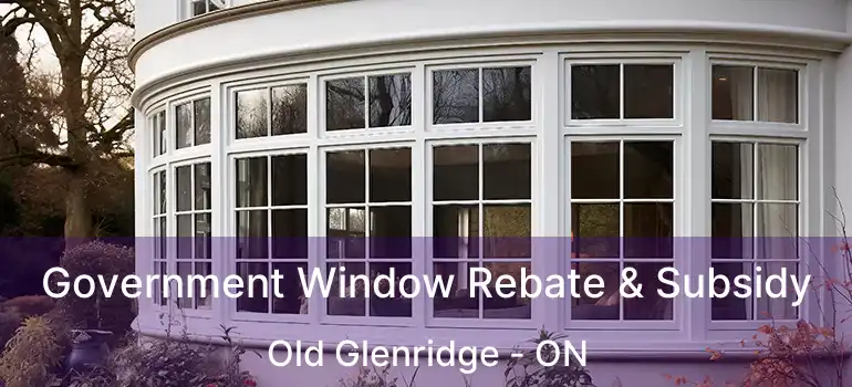 Government Window Rebate & Subsidy Old Glenridge - ON