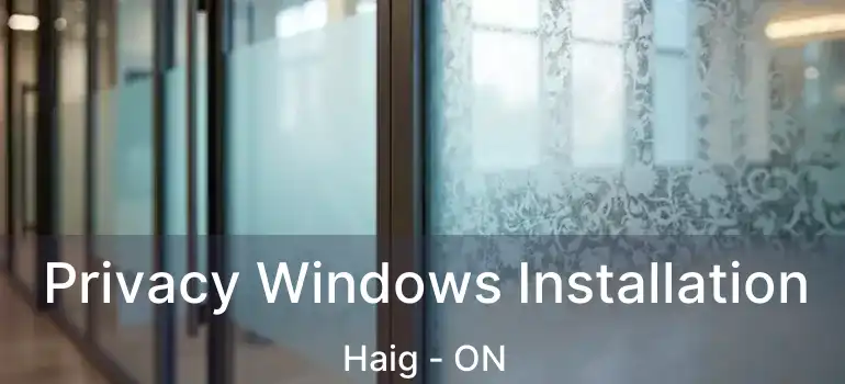  Privacy Windows Installation Haig - ON