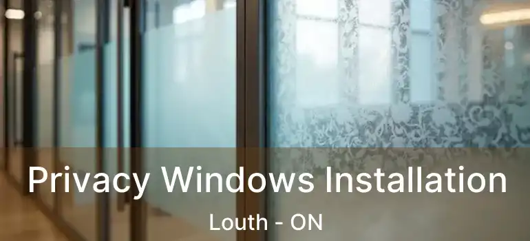 Privacy Windows Installation Louth - ON