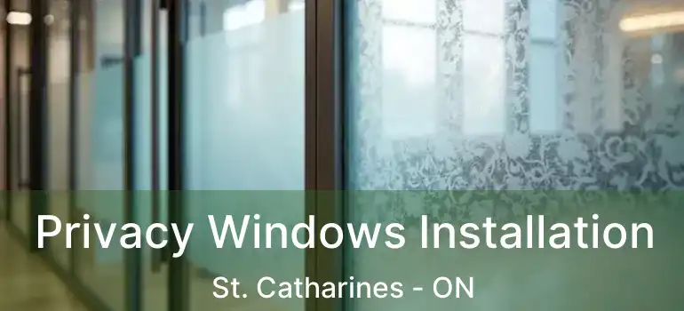  Privacy Windows Installation St. Catharines - ON