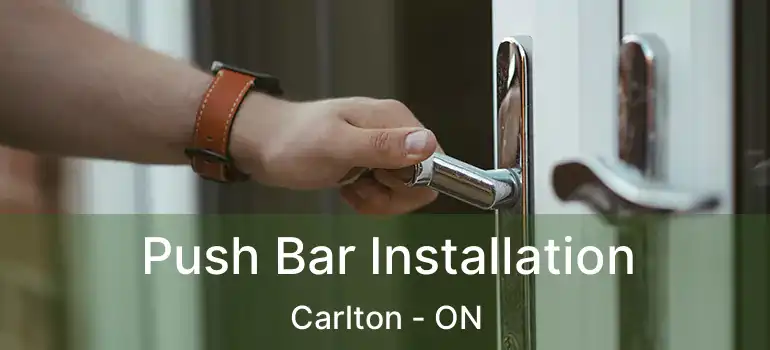  Push Bar Installation Carlton - ON