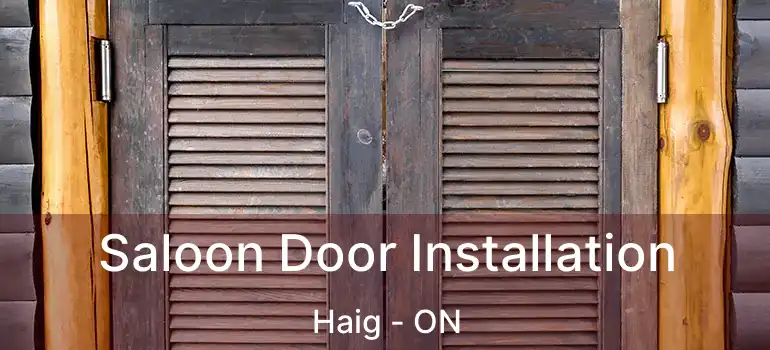 Saloon Door Installation Haig - ON
