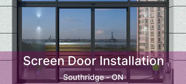 Screen Door Installation Southridge - ON