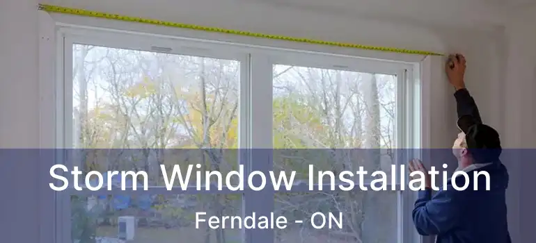  Storm Window Installation Ferndale - ON
