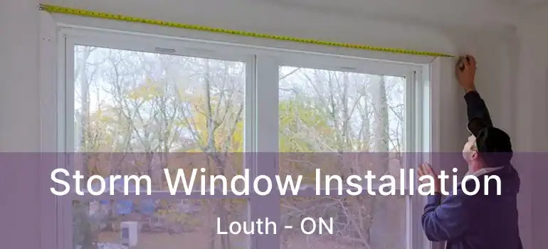 Storm Window Installation Louth - ON