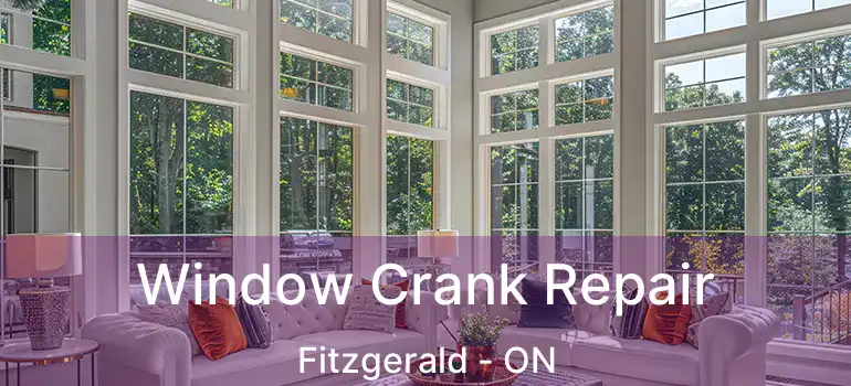 Window Crank Repair Fitzgerald - ON