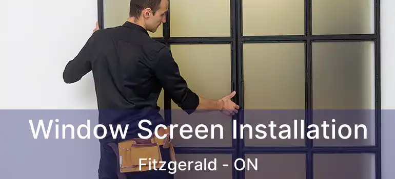  Window Screen Installation Fitzgerald - ON