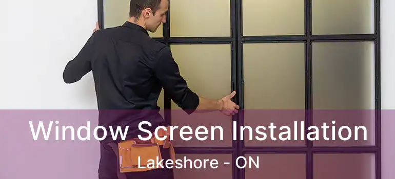  Window Screen Installation Lakeshore - ON