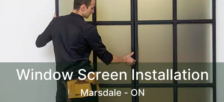 Window Screen Installation Marsdale - ON